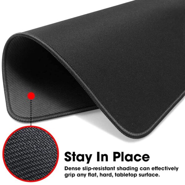 STRIFF Mousepad Mouse Mat 230X190X2mm Mouse pad for Laptop Non-Slip Rubber Base, Waterproof Surface, Compatible with Laser and Optical Mice(Black)(Pack of 2) - Image 3