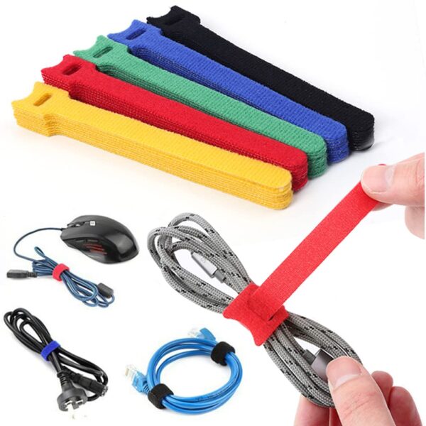 Bowiemall Cable Ties 30pcs Reusable Adjustable Cord Straps Cable Organizer Cord Wrap Management Wire Ties Electronics Accessories