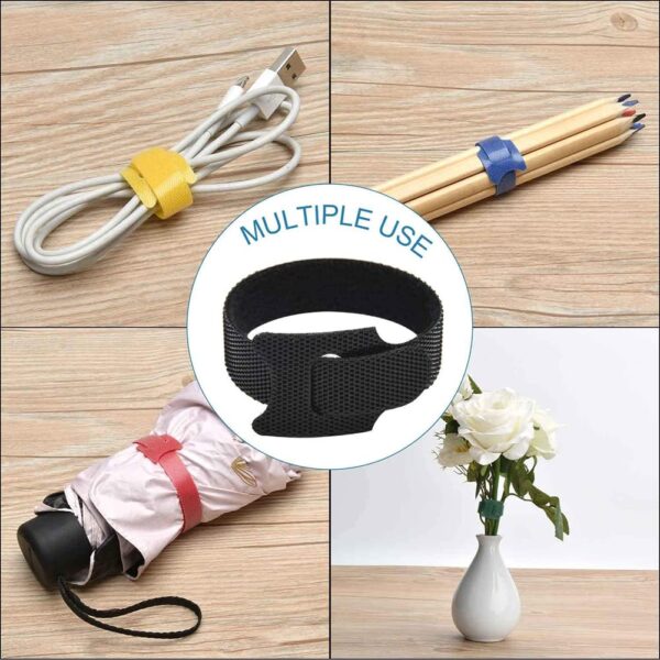 Bowiemall Cable Ties 30pcs Reusable Adjustable Cord Straps Cable Organizer Cord Wrap Management Wire Ties Electronics Accessories - Image 3