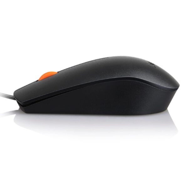 Lenovo 300 Wired Plug & Play USB Mouse, High Resolution 1600 DPI Optical Sensor, 3-Button Design with clickable Scroll Wheel, Ambidextrous, Ergonomic Mouse for Comfortable All-Day Grip (GX30M39704) - Image 3