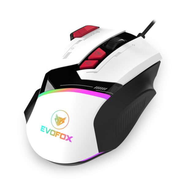 EvoFox Ultra Value Series Blaze Programmable Gaming Mouse | 8 Fully Programmable Buttons | Ultra-Responsive 7000fps | Gaming Grade DPI Upto 12800 | RGB Lights with Music sync Mode | Windows Software