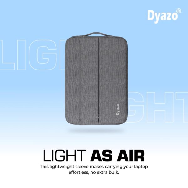 Dyazo Water Resistant Laptop Sleeve with Handle Compatible for 15 Inch to 15.6" Inches laptops & Notebooks - Grey - Image 4