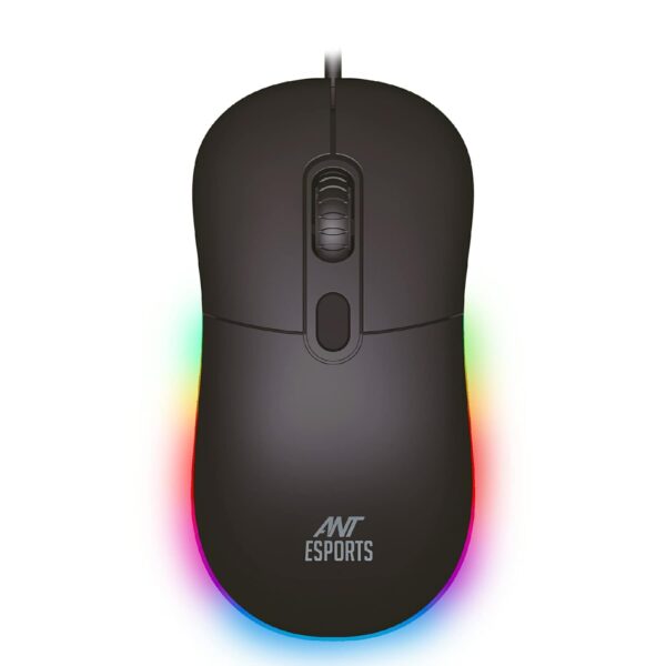 Ant Esports GM40 Wired Optical Gaming Mouse with RGB LED, Lightweight and Ergonomic Design, DPI Upto 2400, Compatible with Windows and Mac