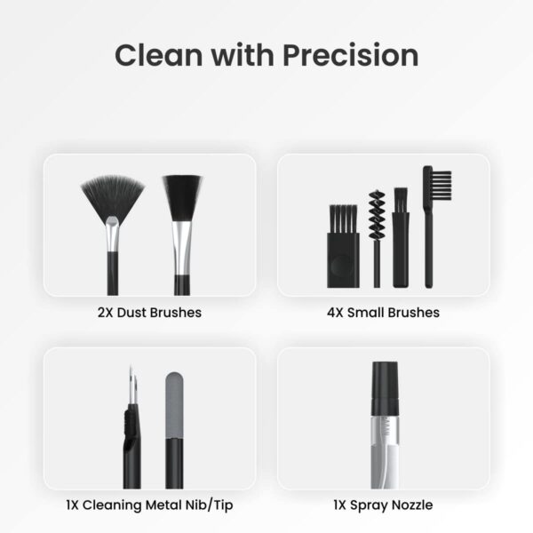 Portronics Clean N 19 in 1 Smart Gadget Cleaning Kit for Smartphones, Tablets, Laptops, Earbuds(White) - Image 5