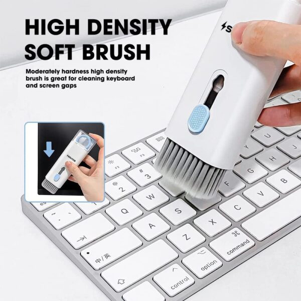 Sounce 7 in 1 Electronic Cleaner Kit, Keyboard Cleaner Kit with Brush, 3 in 1 Cleaning Pen for AirPods Pro, Multifunctional Cleaning Kit for Earphone, Keyboard, Laptop, Phone, PC Monitor (Grey) - Image 4