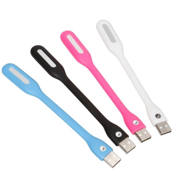 Set of 2 piece Mini USB LED Light Adjust Angle / bendable Portable Flexible USB Light with usb for power bank PC Laptop Notebook Computer keyboard outdoor Energy Saving Gift Night Book Reading Lamp. 2 piece combo pack comes in any two color - Image 2