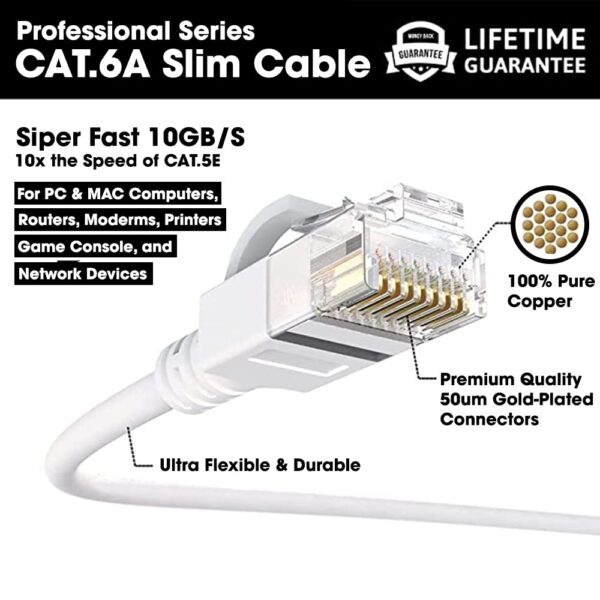 Sounce Cat6 Ethernet Cable, 10-Meter-High Speed 550MHZ / 10 Gigabit Speed UTP LAN Cable Network Cable Internet Cable RJ45 Cable LAN Wire, Patch Computer Cord Gigabit Category 6 Wires for Modem Router - Image 2