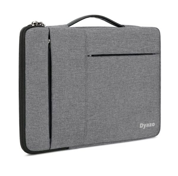 DYAZO 15" to 15.6 Inch Laptop Sleeve/Cover with Handle & Two Front Accessories Pockets Compatible for Apple, Dell, Lenovo, Asus, Hp, Samsung, Mi, MacBook and Other Notbooks (Grey)