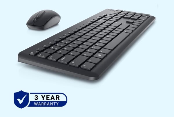 Dell KM3322W Wireless USB Keyboard and Mouse Combo, Anti-Fade & Spill-Resistant Keys, up to 36 Month Battery Life, 3Y Advance Exchange Warranty - Black - Image 6