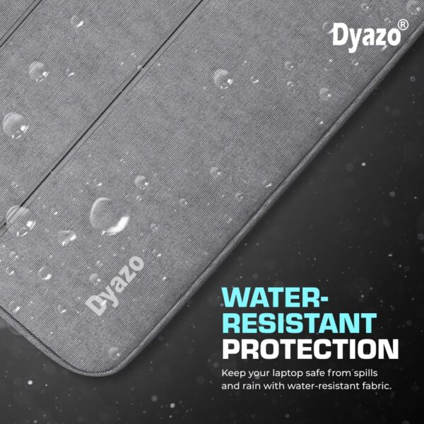 Dyazo Water Resistant Laptop Sleeve with Handle Compatible for 15 Inch to 15.6" Inches laptops & Notebooks - Grey - Image 5