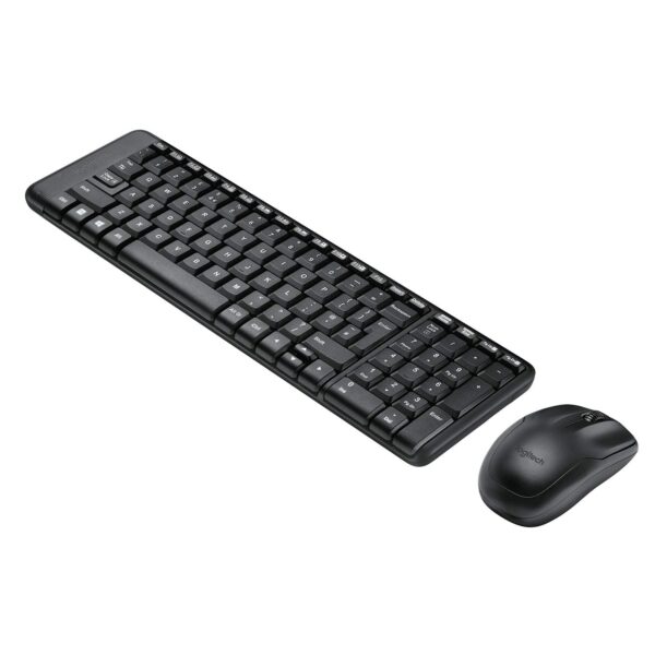 Logitech MK215 Wireless Keyboard and Mouse Set, 2.4 GHz Wireless, USB Compact Design, (Keyboard),5 Month Battery Life(Mouse) PC/Laptop- Black