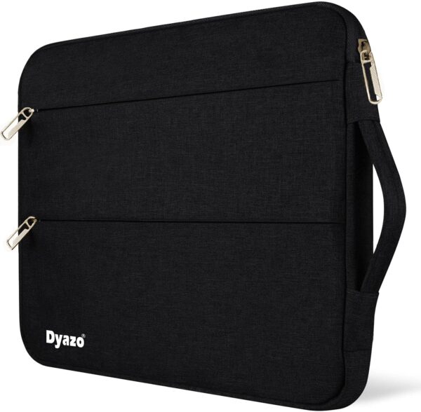 Dyazo 13/13.3 Inch Laptop Sleeve/Case Cover Compatible With All Notebook And Laptops With Handle & 2 Accessory Pockets (Black)