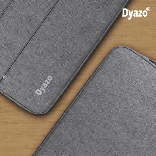 Dyazo Water Resistant Laptop Sleeve with Handle Compatible for 15 Inch to 15.6" Inches laptops & Notebooks - Grey - Image 2