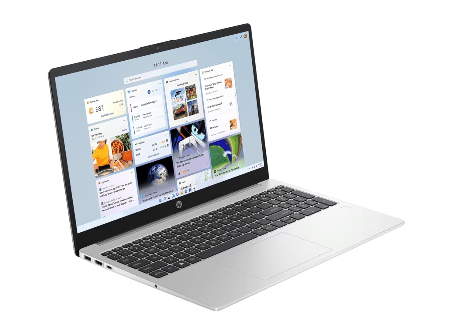 HP 15 (2026), AMD Ryzen 7 Octa Core 7730U - (16 GB/512 GB SSD/AMD Radeon Graphics/Windows 11 Pro) Thin and Light Business Laptop/15.6" FHD Display/Backlit + Fingerprint/Silver/1.5kg/MS Office - Image 2