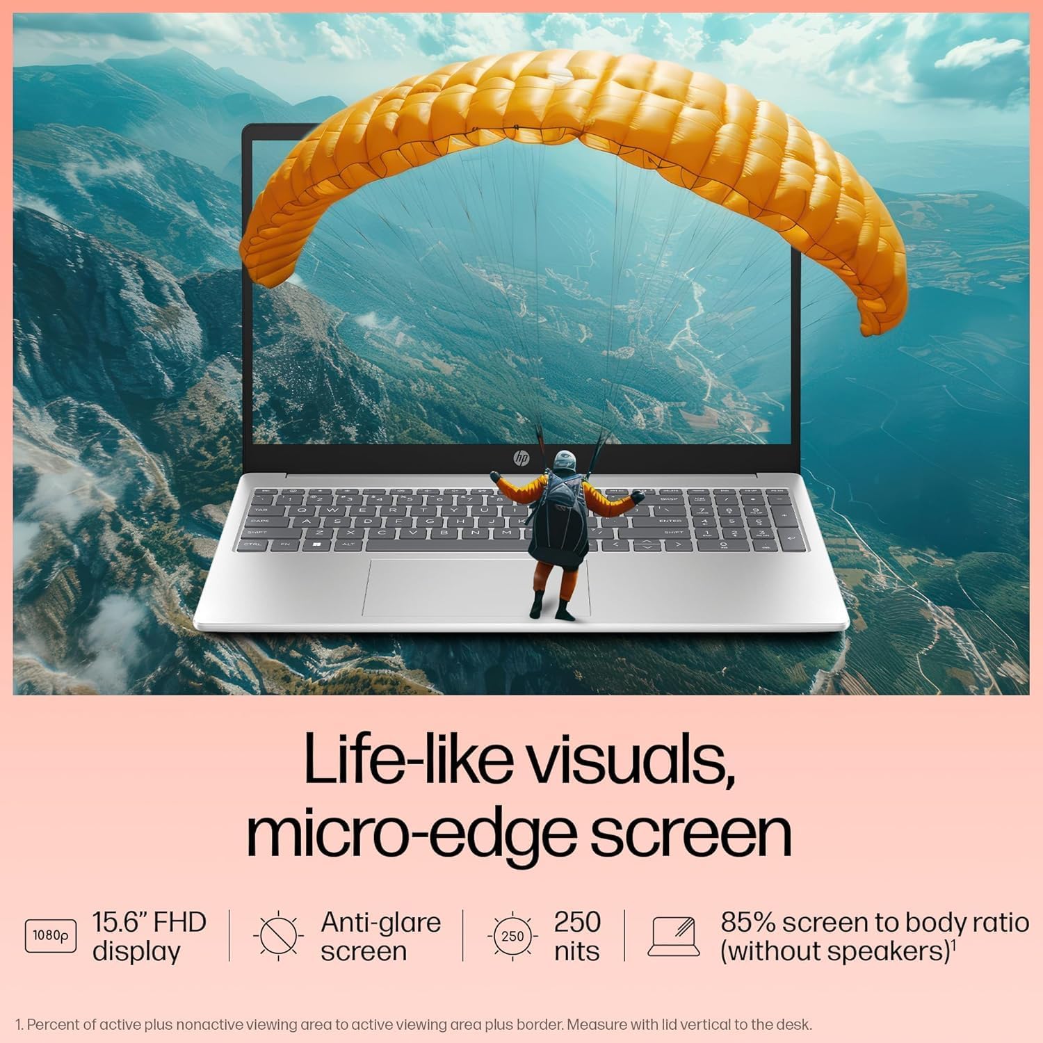 HP 15 (2026), AMD Ryzen 7 Octa Core 7730U - (16 GB/512 GB SSD/AMD Radeon Graphics/Windows 11 Pro) Thin and Light Business Laptop/15.6" FHD Display/Backlit + Fingerprint/Silver/1.5kg/MS Office - Image 6