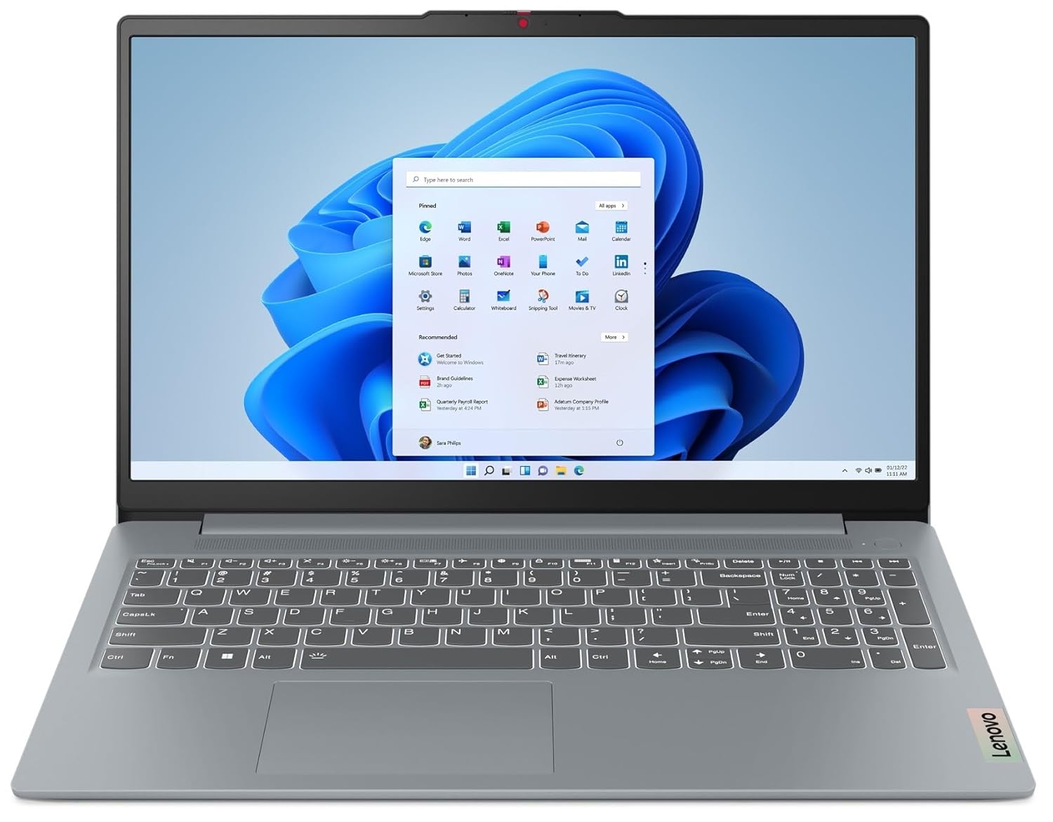 Lenovo Ideapad Slim 3 AMD Ryzen 5 7520U 15.6" (39.6cm) FHD Thin and Light Laptop (16GB/512GB SSD/Windows 11/Microsoft 365 Basic + Office Home 2024/Backlit Keyboard/Grey/1.6Kg), 82XQ00XDIN - Image 8