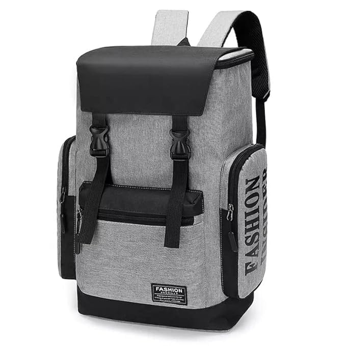 Waterproof Laptop Backpack for Men & Women, 15.6 Inch Laptop Bag, Oxford Fabric Travel Backpack with Multiple Pockets, College School Office Business Casual Daypack, Grey Black