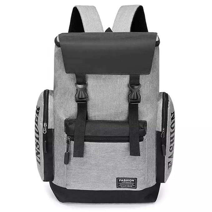 Waterproof Laptop Backpack for Men & Women, 15.6 Inch Laptop Bag, Oxford Fabric Travel Backpack with Multiple Pockets, College School Office Business Casual Daypack, Grey Black - Image 2