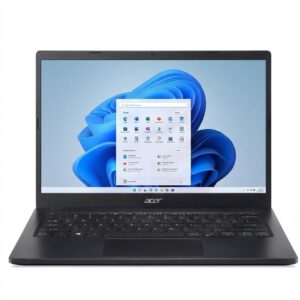 Acer TravelLite Thin Laptop AMD Ryzen 5 7430U (6-Core) 16GB RAM, 512GB SSD 14" Full HD Anti-Glare Display Privacy Shutter Windows 11 MS Office Metal Body 1.34Kg Black 1 Year Warranty
