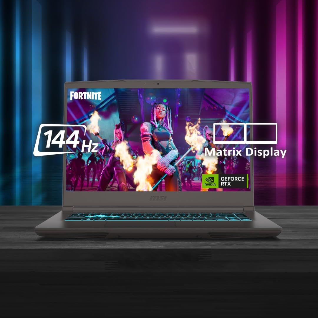 MSI Thin 15, Intel 13th Gen. i5-13420H, 40CM FHD 144Hz Gaming Laptop (16GB/512GB NVMe SSD/Windows 11 Home/NVIDIA GeForce RTX 3050, GDDR6 6GB/Cosmos Gray/1.8Kg) B13UDX-129IN - Image 2