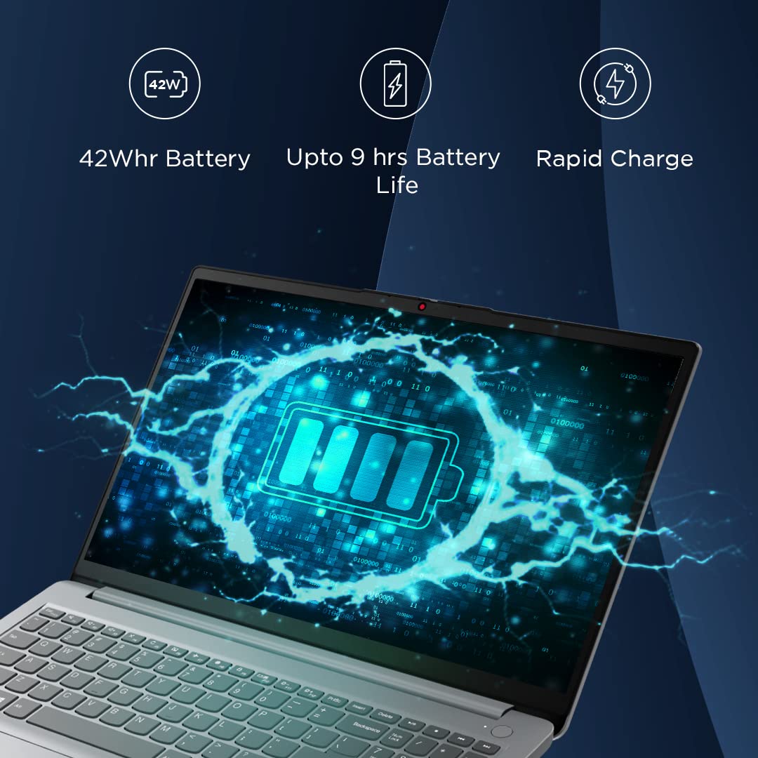 Lenovo IdeaPad 1 AMD Ryzen 5 5500U 15.6" HD Thin and Light Laptop (8GB RAM/512GB SSD/Windows 11 Home/Office Home 2024/1 Year ADP Free/Grey/1.6Kg), 82R4011MIN - Image 4