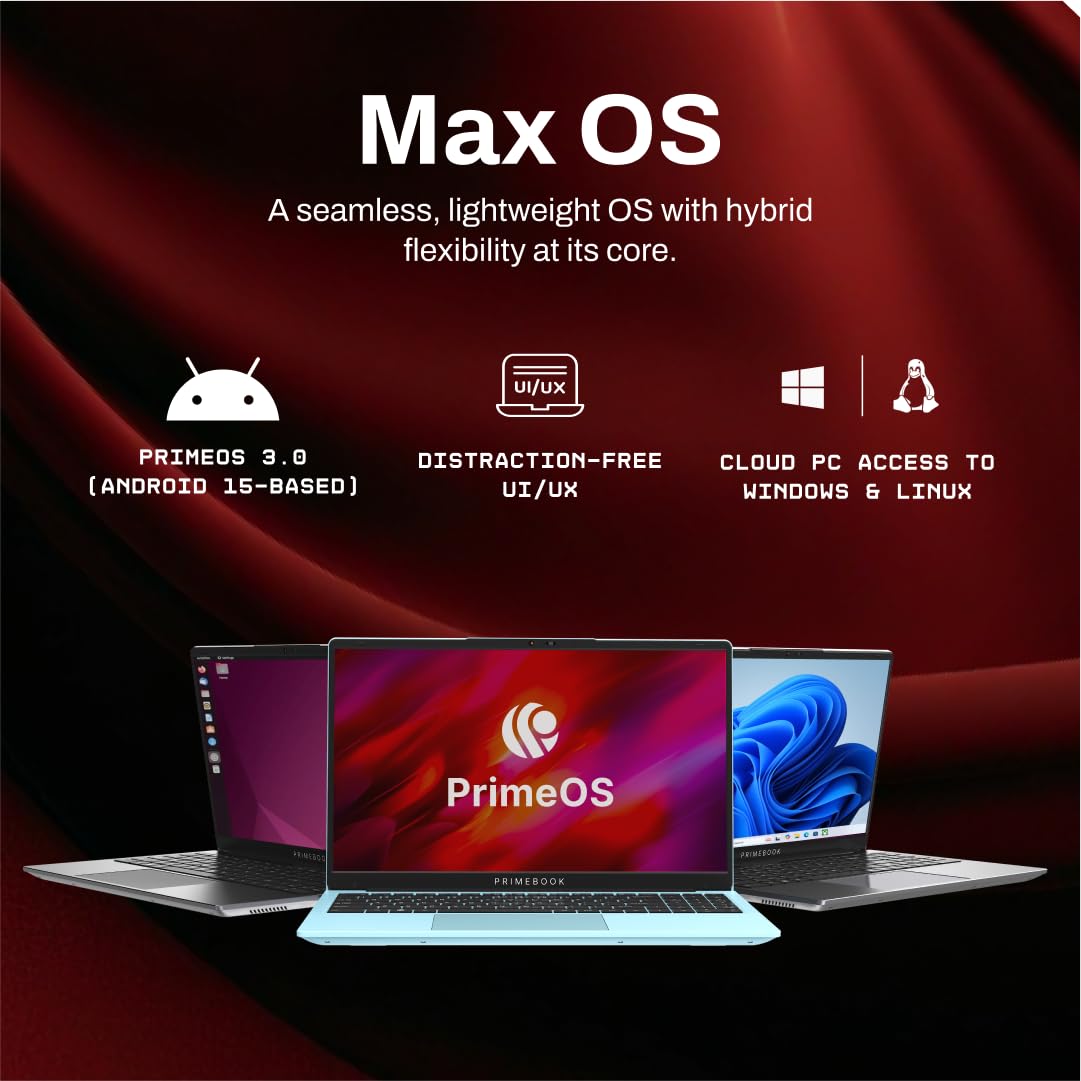 Primebook 2 Max (2026) | 8GB RAM, 256GB UFS Storage | 15.6-Inch Full HD IPS Display | 12hrs Battery | MediaTek Helio G99 | Android 15 (PrimeOS 3.0) | Backlit Keyboard | in-Built AI (Gray) - Image 5
