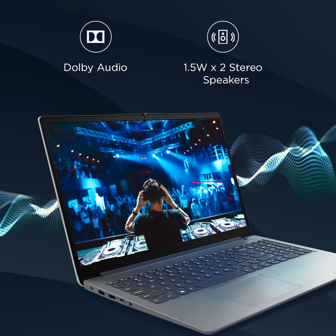 Lenovo IdeaPad 1 AMD Ryzen 5 5500U 15.6" HD Thin and Light Laptop (8GB RAM/512GB SSD/Windows 11 Home/Office Home 2024/1 Year ADP Free/Grey/1.6Kg), 82R4011MIN - Image 3