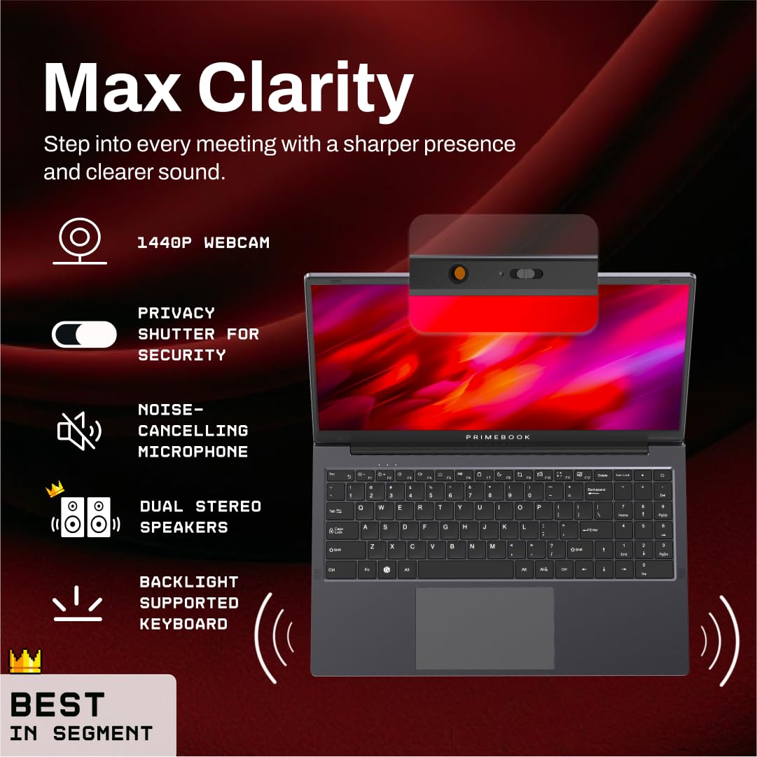 Primebook 2 Max (2026) | 8GB RAM, 256GB UFS Storage | 15.6-Inch Full HD IPS Display | 12hrs Battery | MediaTek Helio G99 | Android 15 (PrimeOS 3.0) | Backlit Keyboard | in-Built AI (Gray) - Image 7