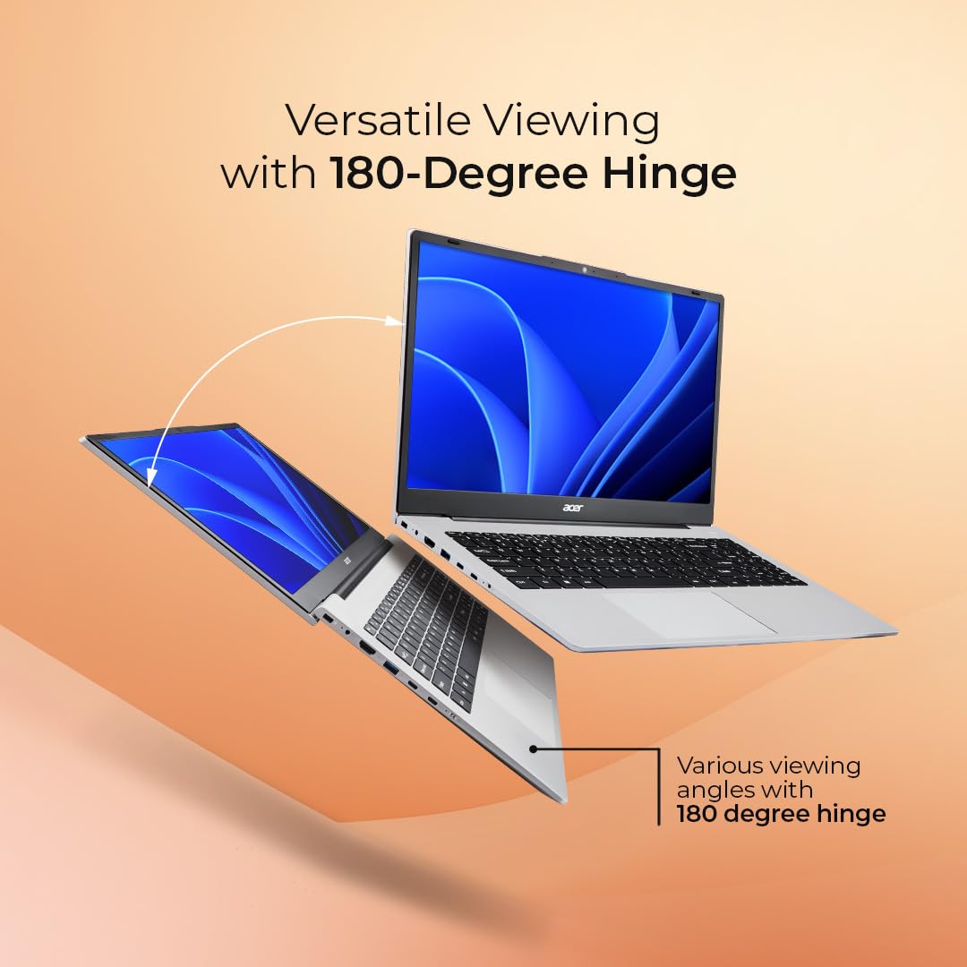 Acer Aspire, AMD Ryzen R5 7430U Processor, 16 GB RAM, 1TB SSD, Full HD IPS, 15.6''/39.62 cm, Windows 11 Home, Pure Silver, 1.79 kg, AS15-42, Backlit Keyboard, Thin and Light Laptop - Image 5