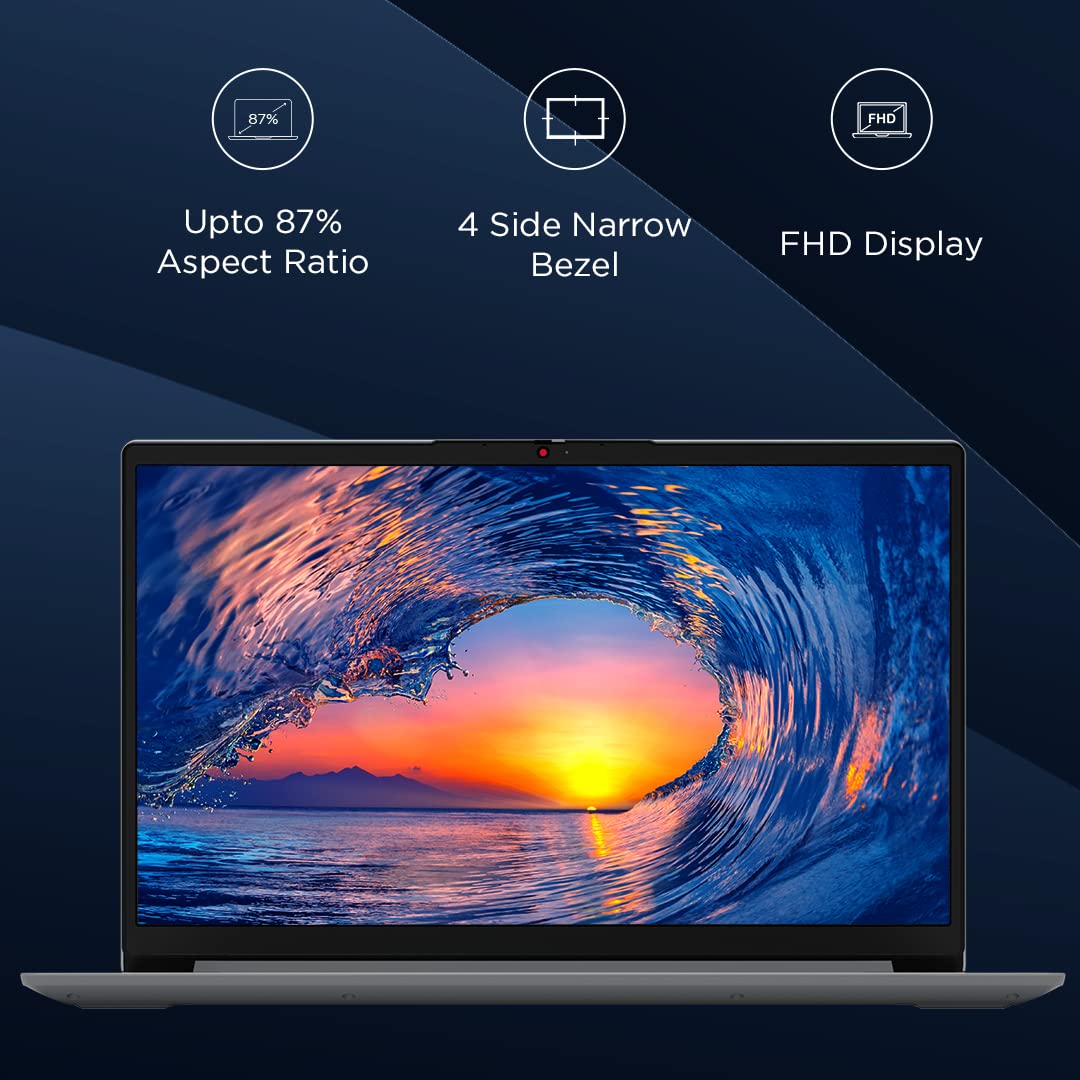 Lenovo IdeaPad 1 AMD Ryzen 5 5500U 15.6" HD Thin and Light Laptop (8GB RAM/512GB SSD/Windows 11 Home/Office Home 2024/1 Year ADP Free/Grey/1.6Kg), 82R4011MIN - Image 2