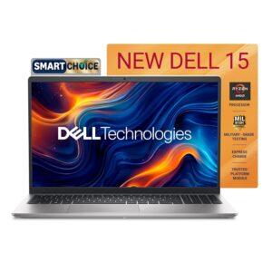 Dell 15, Smart Choice AMD Ryzen 7-7730U, 16GB DDR4, 512GB SSD, FHD, 15.6"/39.6cm, Windows 11, Microsoft Office Home 2024, Silver, 1.63Kg, 120Hz 250nits, AMD Radeon Graphics, Thin & Light Laptop