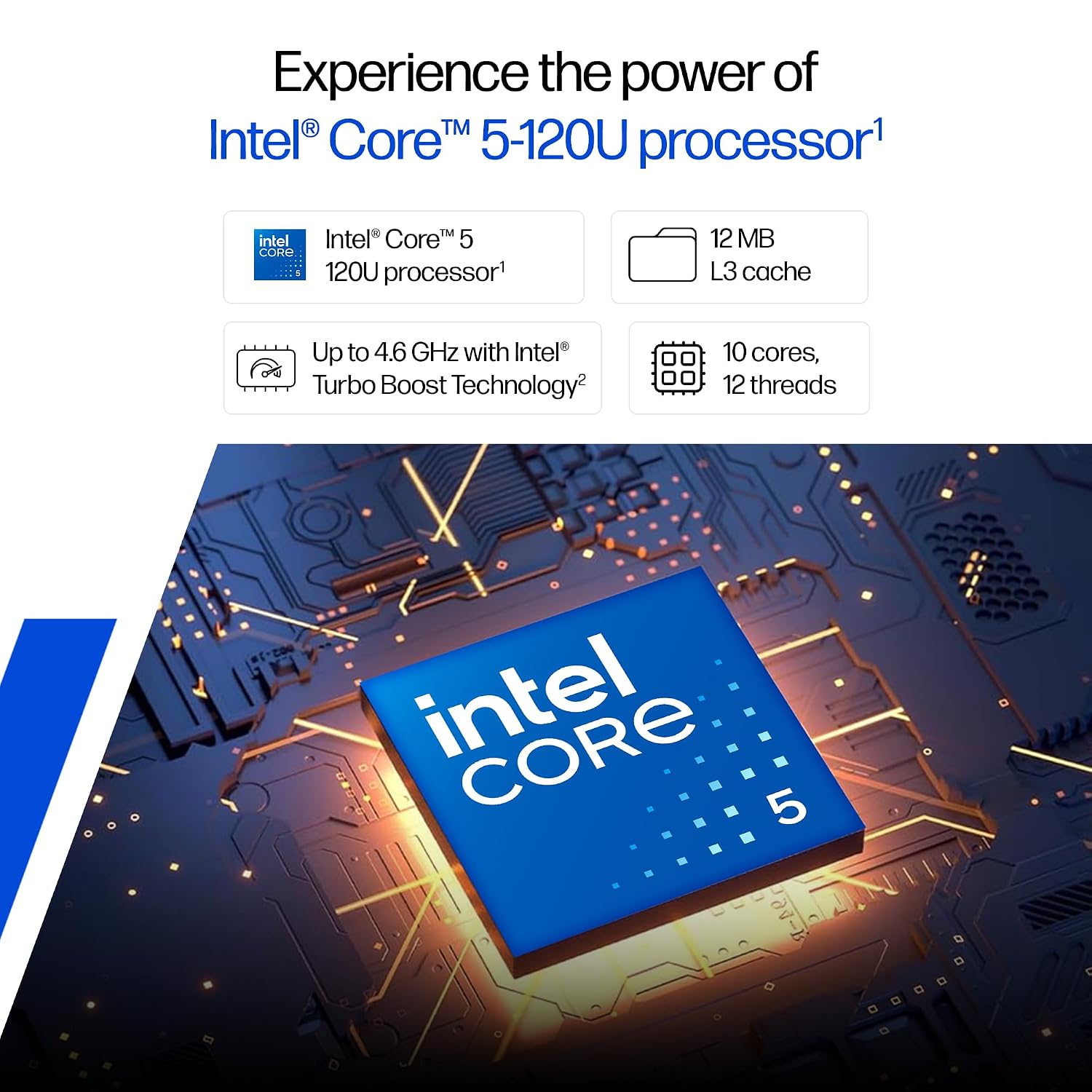 HP 14, Intel Core 5-120U (16GB DDR4, 512GB SSD), FHD, Micro -Edge, Anti-Glare, 14''/35.6cm, Win11, M365* Office24, Silver, 1.41kg, ep0385tu, FHD Camera, Iris Xe Graphics, Backlit Laptop - Image 2