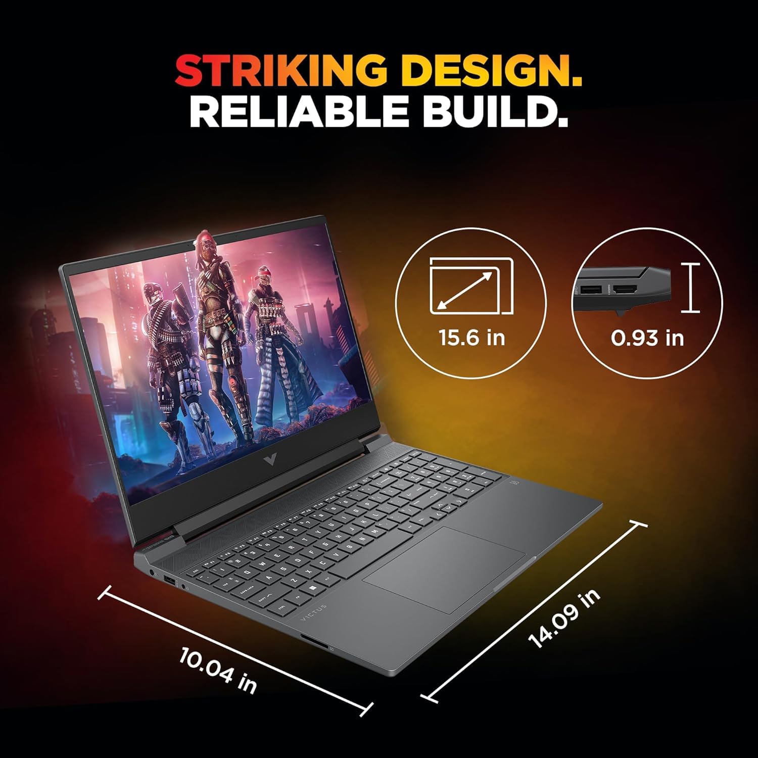 HP Victus, AMD Ryzen 7 7445HS, 4GB RTX 2050, 16GB DDR5(Upgradable) 512GB SSD, FHD, 144Hz, 300 nits, IPS, 15.6''/39.6cm, Win11, M365* Office24, Mica Silver, 2.29kg, fb3123AX, Backlit, Gaming Laptop - Image 10