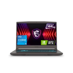 MSI Thin 15, Intel 13th Gen. Core i5-13420H, 40CM FHD 144Hz Gaming Laptop(16GB/512GB NVMe SSD/Windows 11 Home/NVIDIA GeForce RTX 2050,GDDR6 4GB /Cosmos Gray/1.86Kg), B13UCX-1807IN