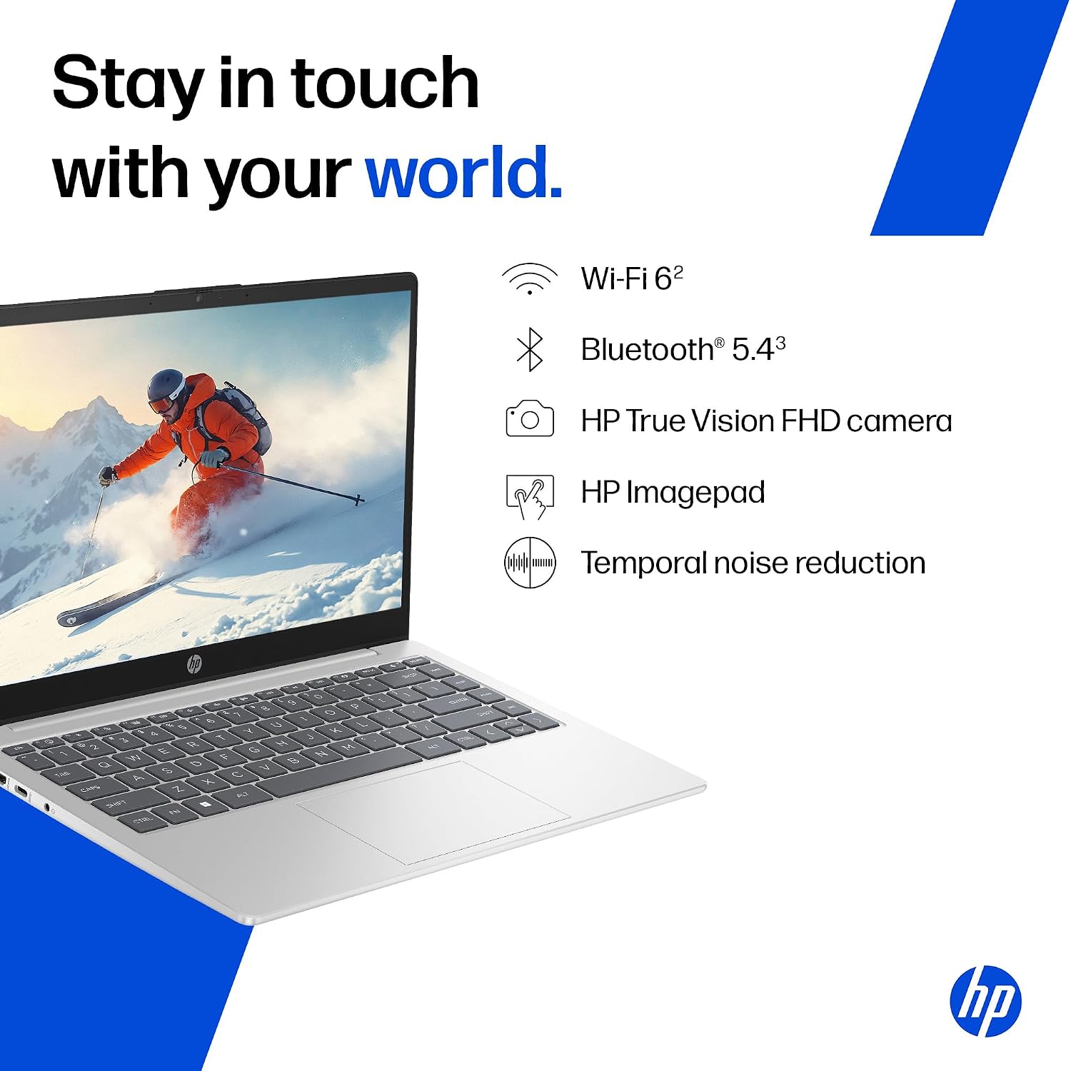 HP 14, AMD Ryzen 7 7730U (16GB DDR4, 512GB SSD) FHD, Anti-Glare, Micro-Edge, 14''/35.6cm, Win11, M365 Basic(1yr), Office Home24, Silver,1.4kg, EM0104AU, FHD Camera w/Privacy Shutter, Backlit Laptop - Image 11