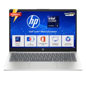 HP 14 Smartchoice, Intel Core Ultra 5 125H (24GB DDR5, 1TB SSD), Micro-Edge, Anti-Glare, FHD, 14''/35.6cm, Win11, M365* Office24, Silver, 1.4kg, ep1180TU, FHD Camera, Backlit Laptop