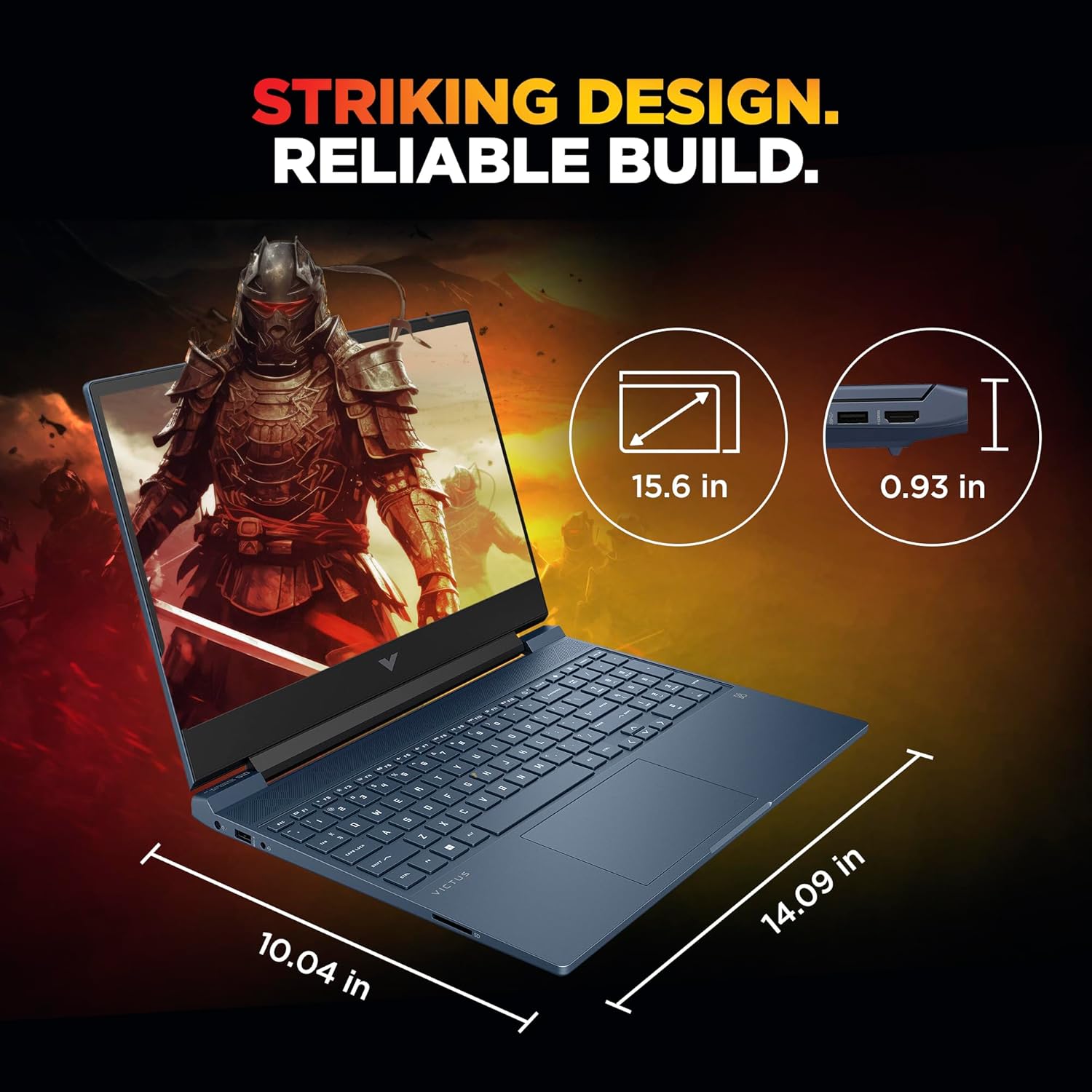 HP Smartchoice Victus, 13th Gen Intel Core i5-13420H, 4GB RTX 3050, 16GB DDR4(Upgradeable) 512GB SSD, 144Hz, 300nits, FHD, 15.6’’/39.6cm, Win11, Office24, Blue, 2.29kg, fa2190/fa2191tx Gaming Laptop - Image 10