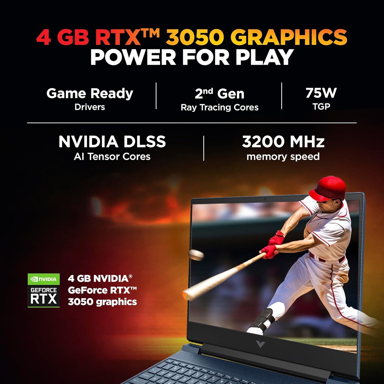 HP Smartchoice Victus, 13th Gen Intel Core i5-13420H, 4GB RTX 3050, 16GB DDR4(Upgradeable) 512GB SSD, 144Hz, 300nits, FHD, 15.6’’/39.6cm, Win11, Office24, Blue, 2.29kg, fa2190/fa2191tx Gaming Laptop - Image 4