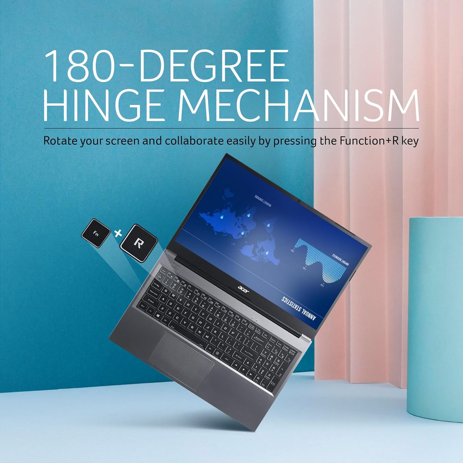acer Aspire Lite, AMD Ryzen 3 5300U Processor, 16 GB RAM, 512GB SSD, Full HD, 15.6"/39.62cm, Windows 11 Home, Steel Gray, 1.59KG, AL15-41, Metal Body, Premium Thin and Light Laptop - Image 7