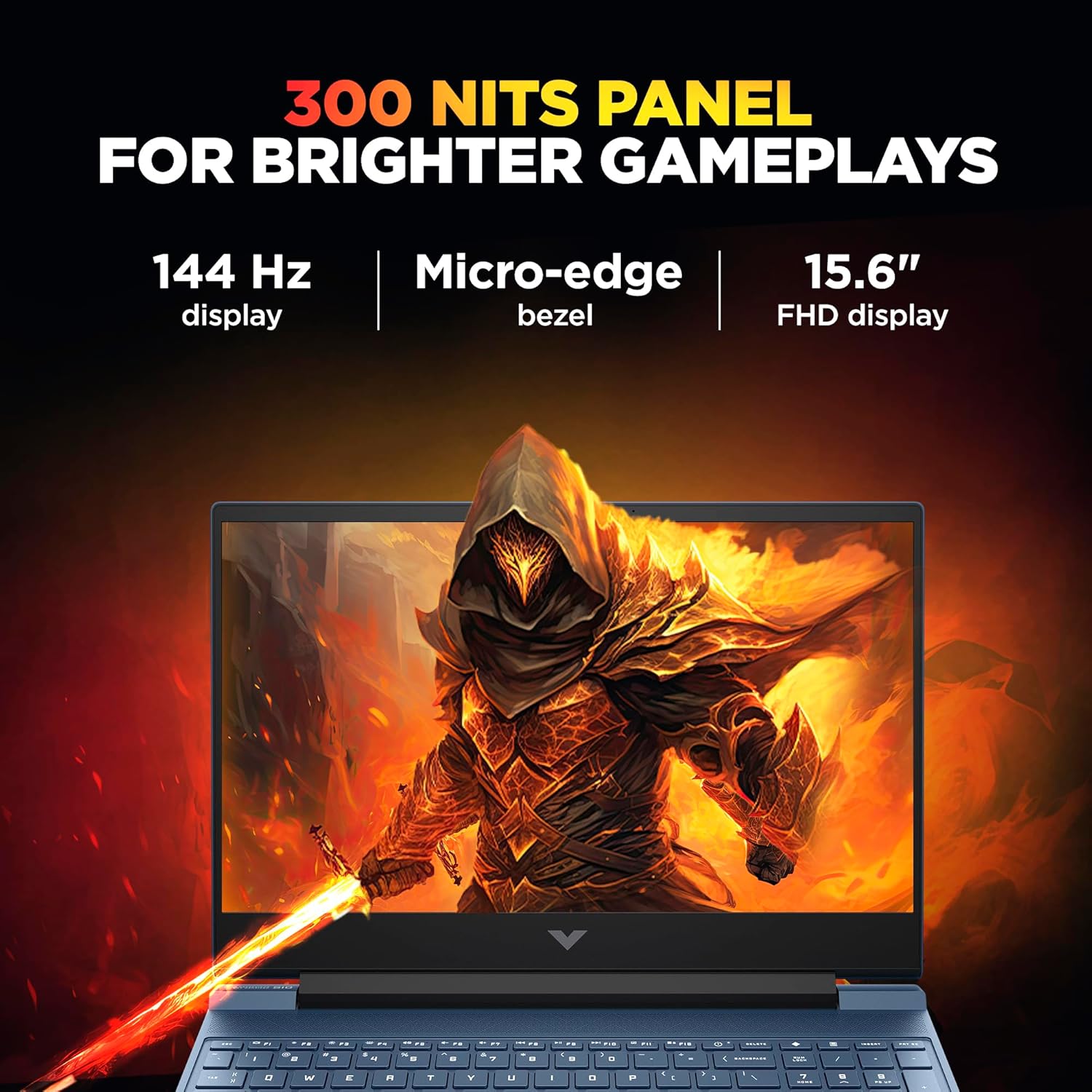 HP Smartchoice Victus, 13th Gen Intel Core i5-13420H, 4GB RTX 3050, 16GB DDR4(Upgradeable) 512GB SSD, 144Hz, 300nits, FHD, 15.6’’/39.6cm, Win11, Office24, Blue, 2.29kg, fa2190/fa2191tx Gaming Laptop - Image 5