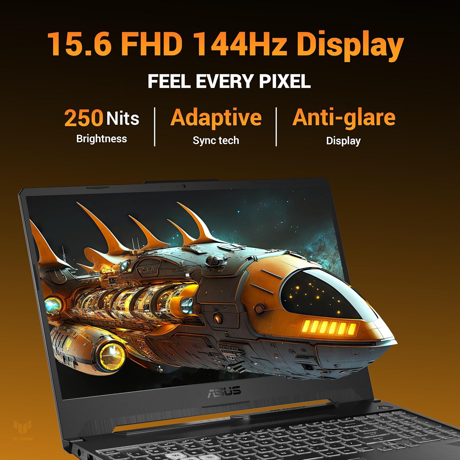 ASUS TUF A15 (2025), AMD Ryzen 7 7445HS,RTX 3050-4GB,75W TGP,16GB DDR5(Upgradeable Upto 64GB) 512GB SSD,FHD,15.6",144Hz,RGB Keyboard,Windows 11,Graphite Black,2.3 Kg FA506NCG-HN199W, Gaming Laptop - Image 3