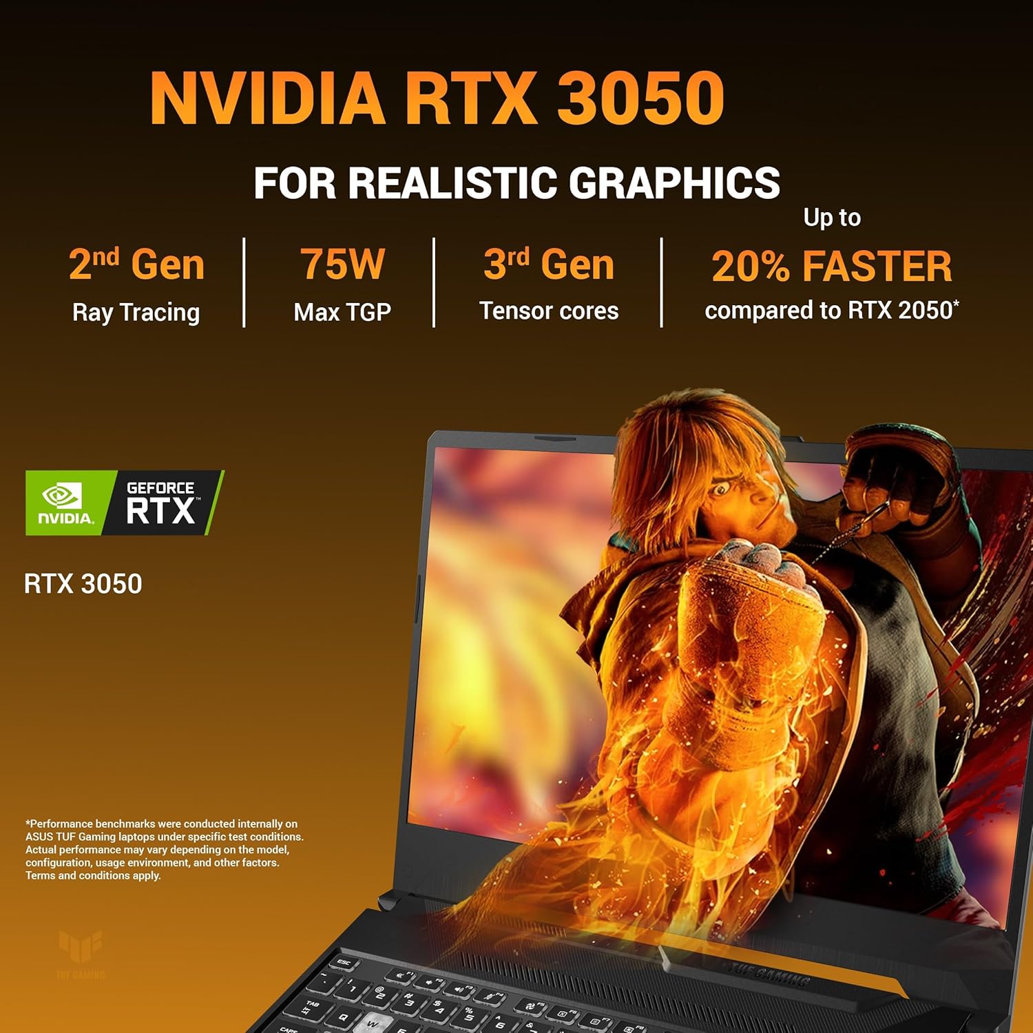 ASUS TUF A15 (2025), AMD Ryzen 7 7445HS,RTX 3050-4GB,75W TGP,16GB DDR5(Upgradeable Upto 64GB) 512GB SSD,FHD,15.6",144Hz,RGB Keyboard,Windows 11,Graphite Black,2.3 Kg FA506NCG-HN199W, Gaming Laptop - Image 4