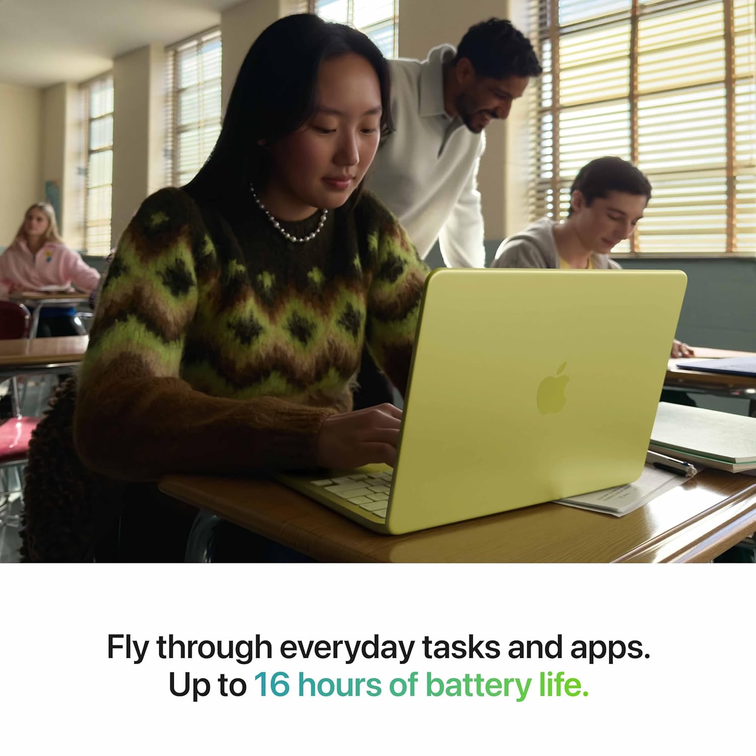 Apple 2026 MacBook Neo 13″ Laptop with A18 Pro chip: Built for AI and Apple Intelligence, Liquid Retina Display, 8GB Unified Memory, 256GB SSD Storage, 1080p FaceTime HD Camera; Citrus - Image 3