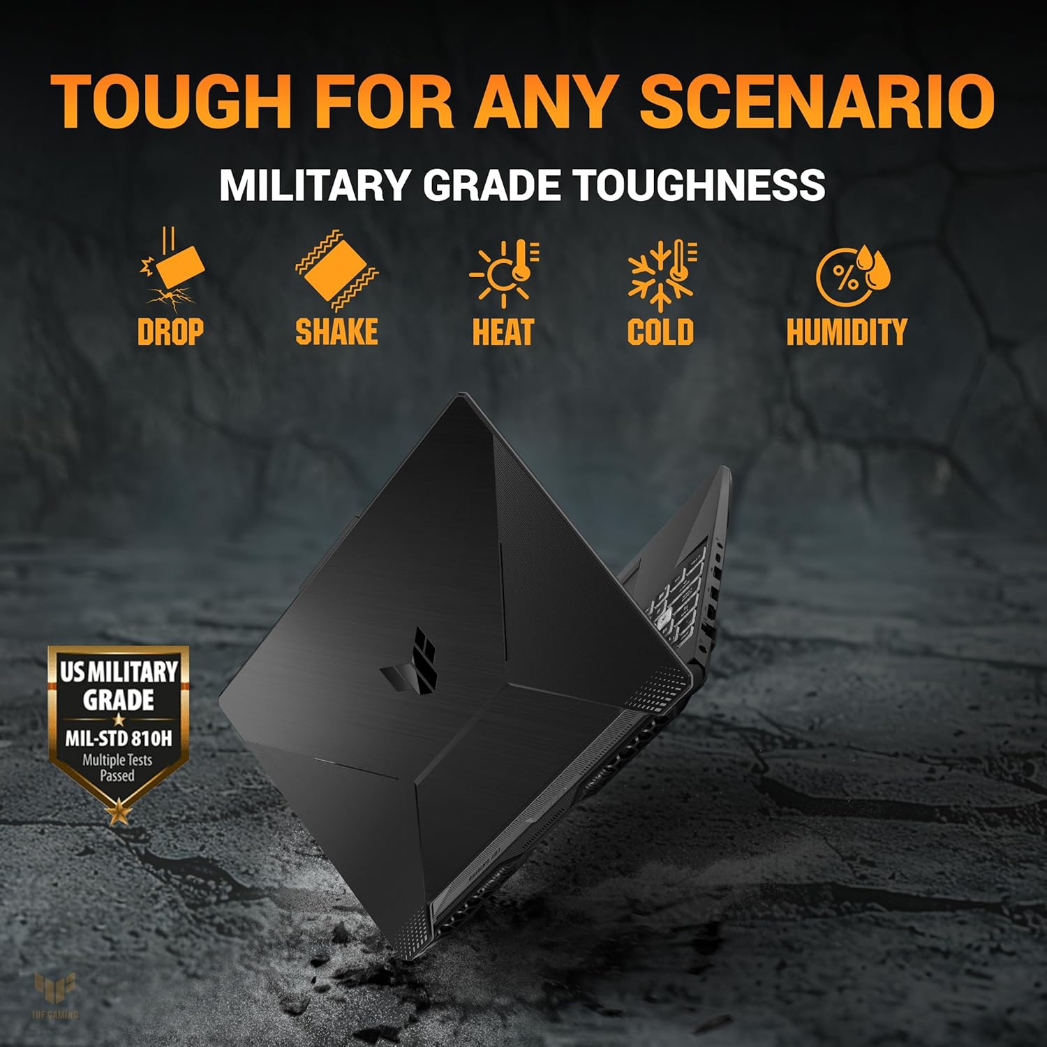 ASUS TUF A15 (2025), AMD Ryzen 7 7445HS,RTX 3050-4GB,75W TGP,16GB DDR5(Upgradeable Upto 64GB) 512GB SSD,FHD,15.6",144Hz,RGB Keyboard,Windows 11,Graphite Black,2.3 Kg FA506NCG-HN199W, Gaming Laptop - Image 8